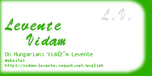 levente vidam business card
